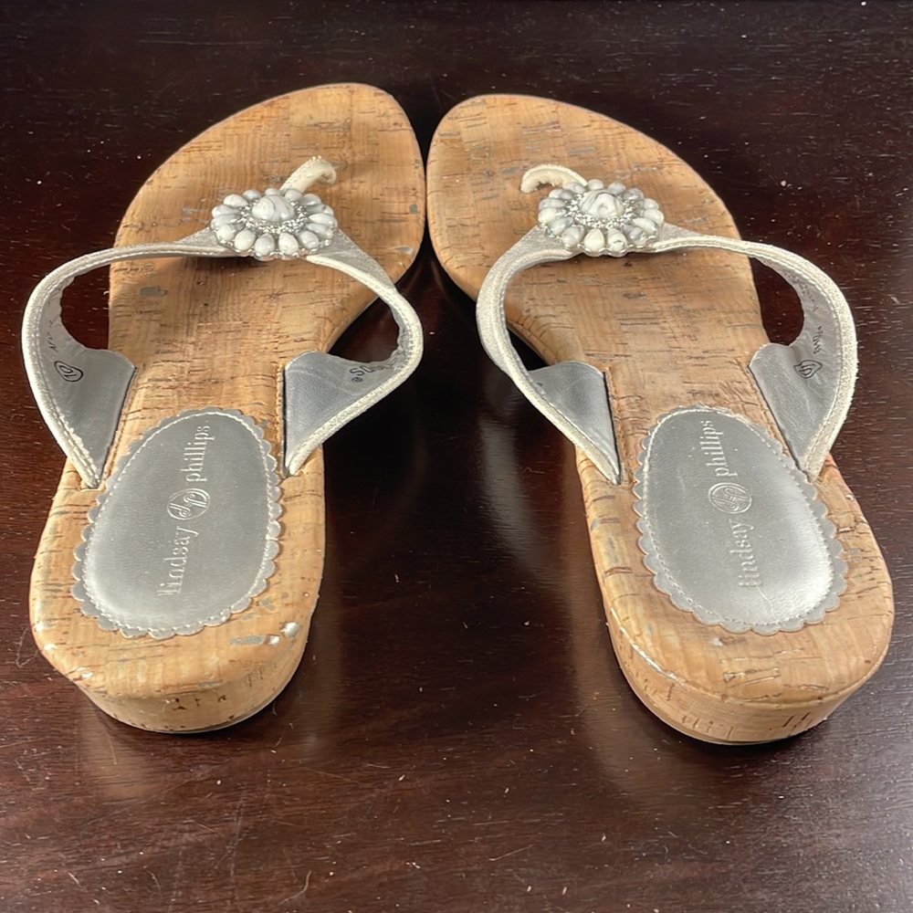 LINDSAY PHILLIPS SANDAL FLIP FLOP HEELS SIZE 10 - Picture 4 of 7